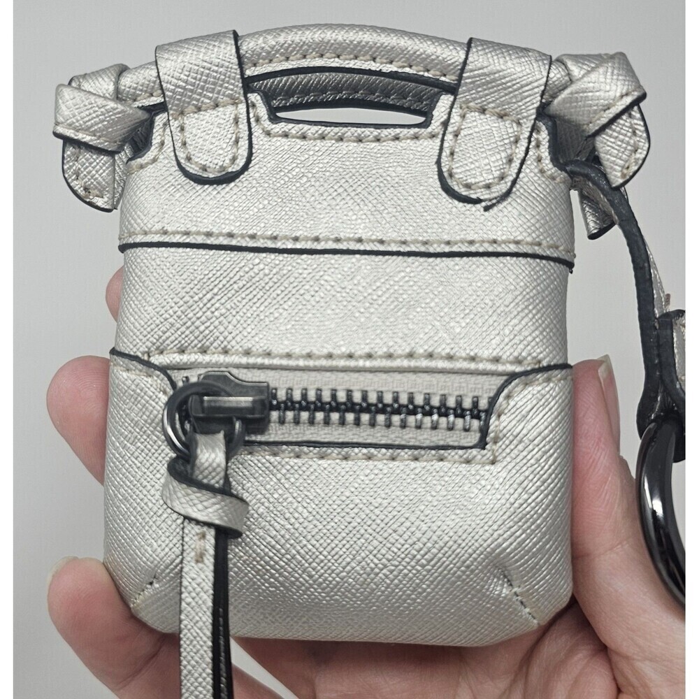 Foley & Corinna Silver Leather Tiny Disco City Satchel Handbag Charm Coin Purse - Picture 3 of 12